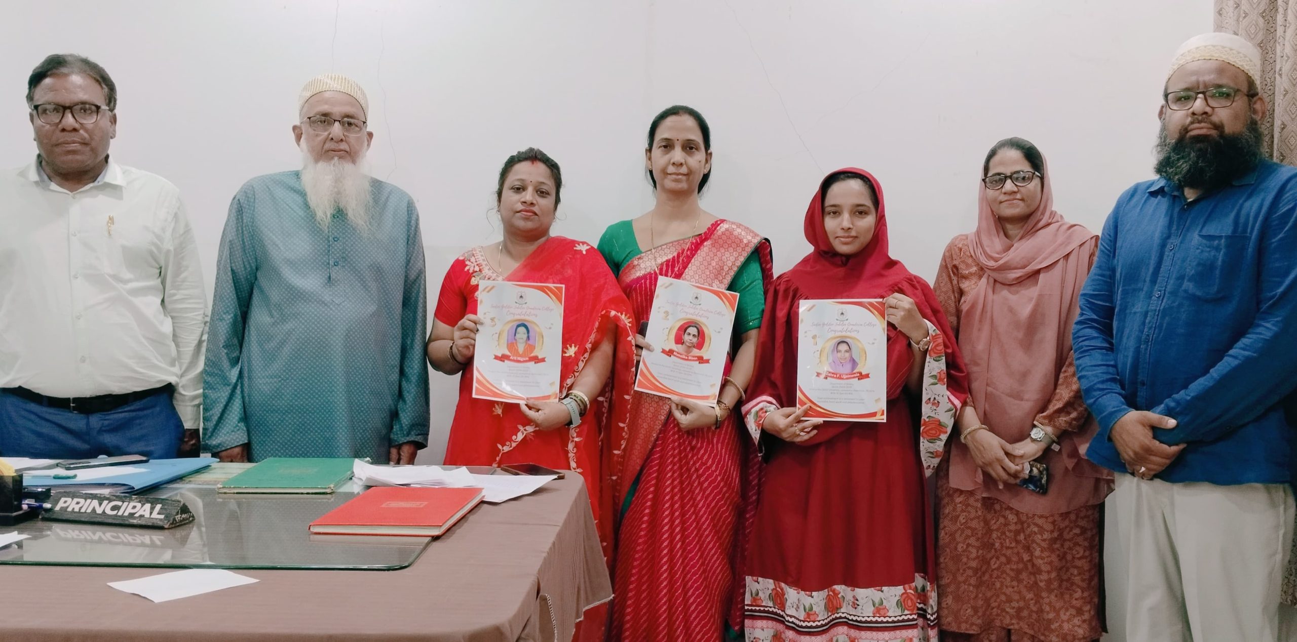 SGJQ College students secured 1st, 2nd, and 3rd positions at the University level